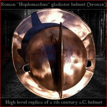 Load image into Gallery viewer, High level replica - Hoplomachus helmet (bronze)