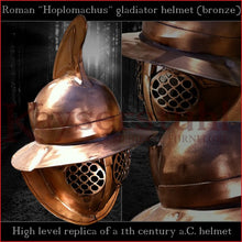 Load image into Gallery viewer, High level replica - Hoplomachus helmet (bronze)