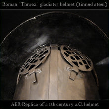 Load image into Gallery viewer, Authentic replica - Thraex helmet (tinned steel)