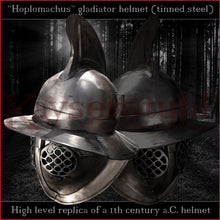 Load image into Gallery viewer, Authentic replica - Hoplomachus helmet (tinned steel)