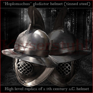 Authentic replica - Hoplomachus helmet (tinned steel)