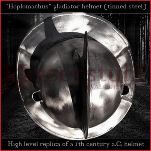 Authentic replica - Hoplomachus helmet (tinned steel)
