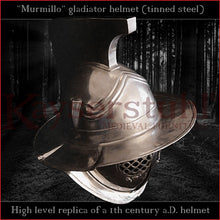Load image into Gallery viewer, Authentic replica - Murmillo helmet (tinned steel)