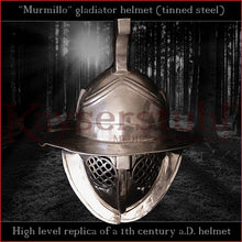 Load image into Gallery viewer, Authentic replica - Murmillo helmet (tinned steel)