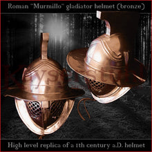 Load image into Gallery viewer, High level replica - Murmillo helmet (bronze)