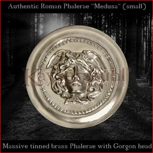 Authentic Replica - Small Roman Phalera "Medusa" (tinned brass)