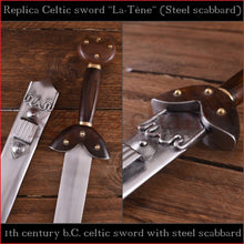 Load image into Gallery viewer, Authentic replica Celtic &quot;La-Tène&quot; sword (spring steel)
