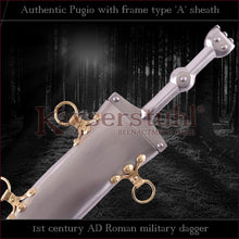 Load image into Gallery viewer, Authentic replica - Pugio "Pompeji" (Roman dagger with type 'A' sheath)
