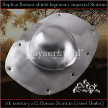 Load image into Gallery viewer, Authentic replica - Scutum 42&quot; with steel Umbo (Roman shield)