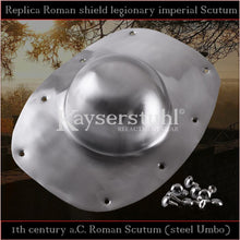 Load image into Gallery viewer, Authentic replica - Scutum 42" with steel Umbo (Roman shield)