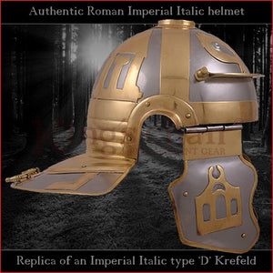 Authentic replica - Imperial Italic D "Krefeld" helmet (steel & brass)