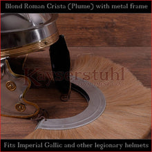 Load image into Gallery viewer, Authentic Replica - Blond Roman Crista (Plume) with metal frame
