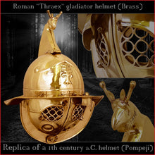 Load image into Gallery viewer, Authentic replica - Deepeeka Thraex helmet (brass)