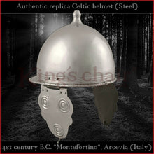 Load image into Gallery viewer, Authentic replica Celtic "Montefortino" helmet (steel)