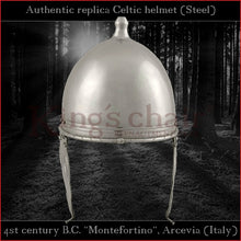 Load image into Gallery viewer, Authentic replica Celtic "Montefortino" helmet (steel)