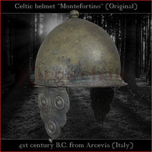 Load image into Gallery viewer, Authentic replica Celtic "Montefortino" helmet (steel)