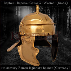 Authentic replica - Imperial Gallic G "Worms" helmet (brass)