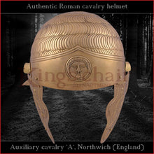 Load image into Gallery viewer, Authentic replica - "Auxiliary cavalry A" helmet (brass)