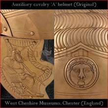 Load image into Gallery viewer, Authentic replica - "Auxiliary cavalry A" helmet (brass)