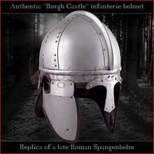 Load image into Gallery viewer, Authentic replica "Burgh Castle" infantry helmet (steel)