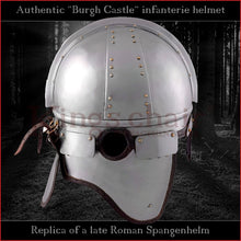 Load image into Gallery viewer, Authentic replica &quot;Burgh Castle&quot; infantry helmet (steel)