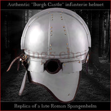 Load image into Gallery viewer, Authentic replica "Burgh Castle" infantry helmet (steel)