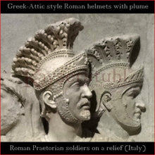 Load image into Gallery viewer, Authentic Replica - Greek "Attic" helmet with plume (steel & brass)
