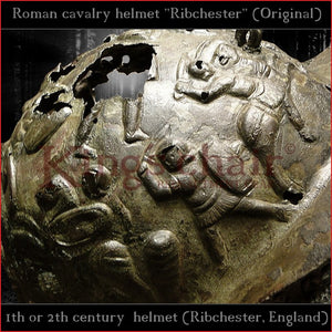 Authentic replica "Ribchester" roman cavalry helmet (brass)