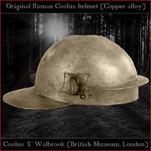 Load image into Gallery viewer, Authentic replica "Coolus 'E' Walbrook" helmet (brass)