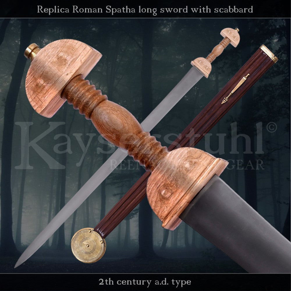 Authentic replica - Spatha (Late Roman sword) with can band scabbard