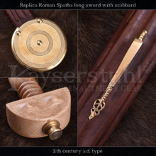 Load image into Gallery viewer, Authentic replica - Spatha (Late Roman sword) with can band scabbard