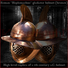 Load image into Gallery viewer, High level replica - Hoplomachus helmet (bronze)