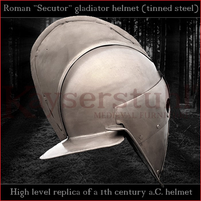 Authentic replica - Secutor helmet (tinned steel)