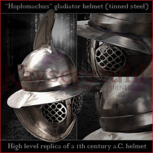 Load image into Gallery viewer, Authentic replica - Hoplomachus helmet (tinned steel)