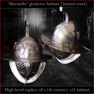 Authentic replica - Murmillo helmet (tinned steel)