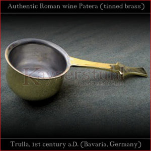 Authentic replica - Roman Wine-Patera (food-safe tinned brass)