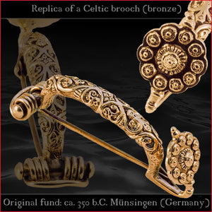 High level replica - Celtic bow brooch "Münsingen" (bronze)