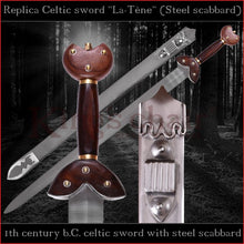 Load image into Gallery viewer, Authentic replica Celtic &quot;La-Tène&quot; sword (spring steel)