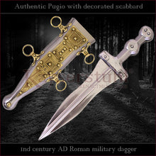 Load image into Gallery viewer, Authentic replica - Pugio &quot;decorated&quot; (Roman dagger with type &#39;A&#39; sheath)