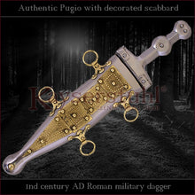 Load image into Gallery viewer, Authentic replica - Pugio &quot;decorated&quot; (Roman dagger with type &#39;A&#39; sheath)