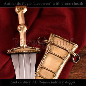Authentic replica - Pugio "Leeuwen" (Roman dagger with brass sheath)