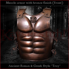 Load image into Gallery viewer, Troy style muscle armor with bronze finish