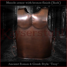 Load image into Gallery viewer, Troy style muscle armor with bronze finish