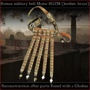Authentic Replica - Cingulum Militare "Mainz" with apron (antiqued brass)