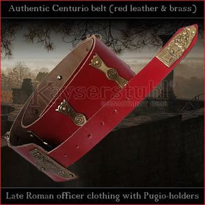 Authentic Replica - Late Roman Centurio belt (Leather & Brass)