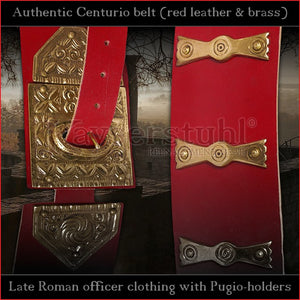 Authentic Replica - Late Roman Centurio belt (Leather & Brass)