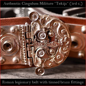 Authentic Replica - Roman Cingulum Militare "Tekija" (leather, tinned brass)