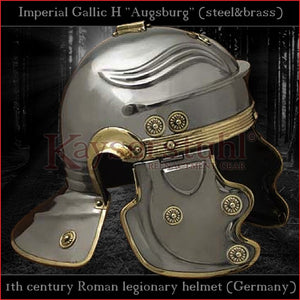 Authentic replica - Imperial Gallic H "Augsburg" helmet (steel & brass)