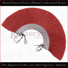 Load image into Gallery viewer, Authentic Replica - Red Roman Crista (Plume) with metal frame