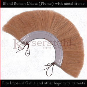 Authentic Replica - Blond Roman Crista (Plume) with metal frame